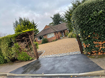 Gravel driveway